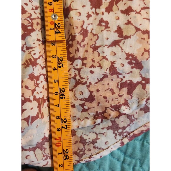 Ralph Lauren Women Large‎ Brown Floral Long Sleeve Button Up Boho Hippie Shirt - Picture 9 of 9